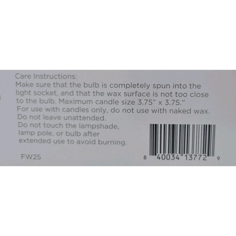 NIB Candle Warmer Black Table Lamp Wood Base Stepless Dimming Lightbulbs Incl